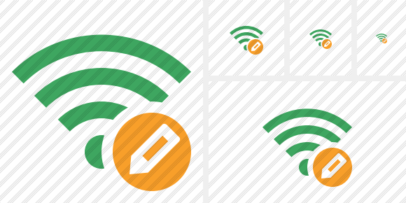 Wi Fi Green Edit Symbol