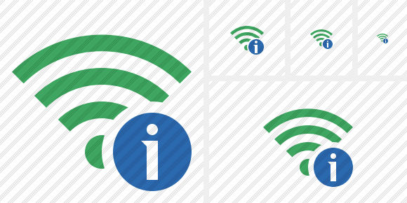 Иконка Wi-Fi Зелёная Информация