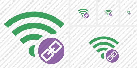 Icona Wi Fi Green Collegamento Icona Wi Fi Green Collegamento
