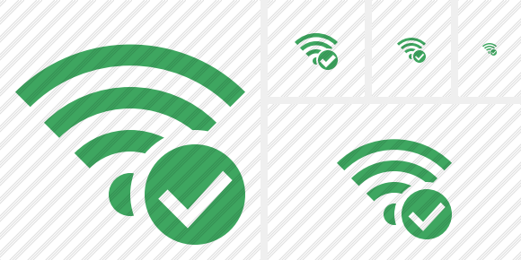 Icona Wi Fi Green Ok Icona Wi Fi Green Ok