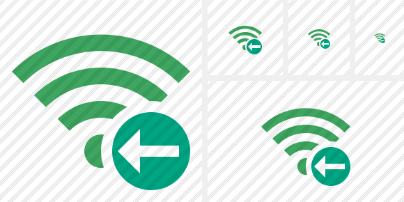 Icona Wi Fi Green Indietro Icona Wi Fi Green Indietro