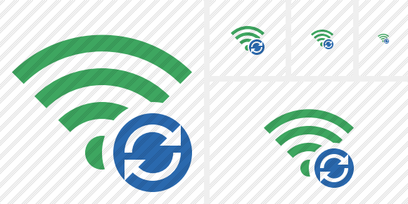 Icona Wi Fi Green Refresh Icona Wi Fi Green Refresh