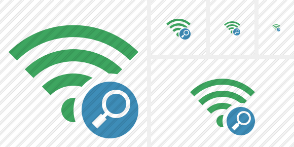 Wi Fi Green Search Symbol