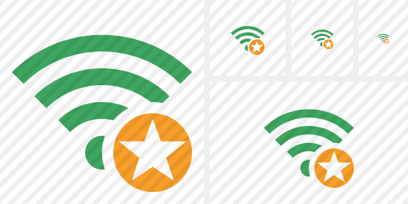 Icona Wi Fi Green Stella Icona Wi Fi Green Stella