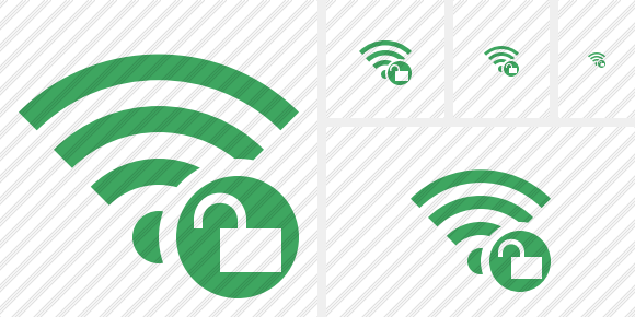 Wi Fi Green Unlock Symbol