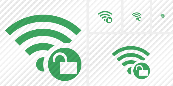 Icona Wi Fi Green Sblocco Icona Wi Fi Green Sblocco
