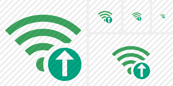 Icona Wi Fi Green Caricamento Icona Wi Fi Green Caricamento