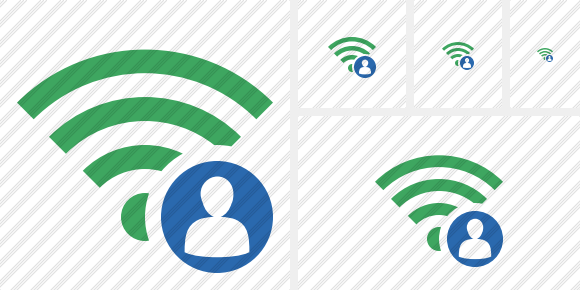 Icona Wi Fi Green Utente Icona Wi Fi Green Utente
