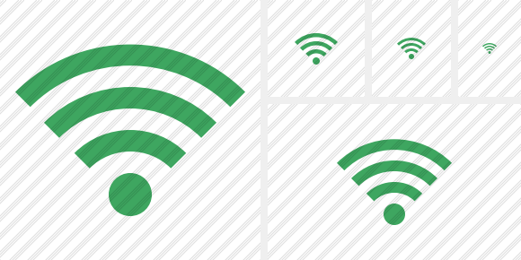 Icône Wi Fi Green
