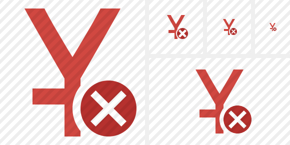 Yuan Cancel Symbol Yuan Cancel Symbol
