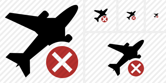 Airplane Cancel Icon