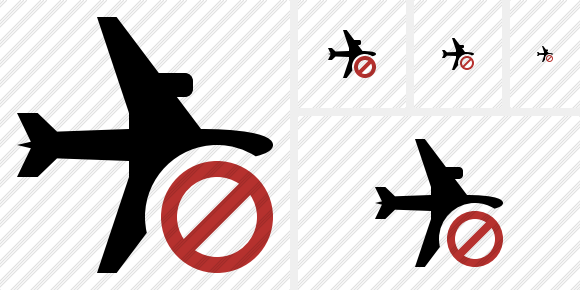Airplane Horizontal Block Icon Airplane Horizontal Block Icon