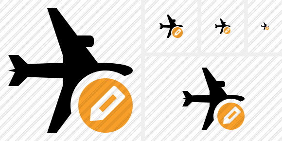 Airplane Horizontal Edit Icon