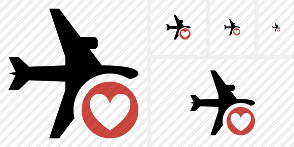 Airplane Horizontal Favorites Icon