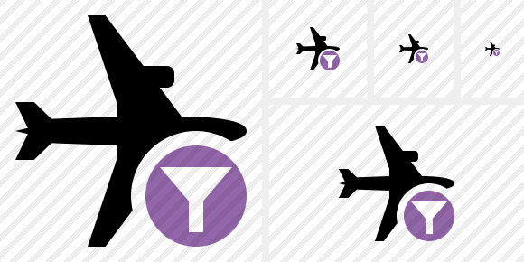 Airplane Horizontal Filter Icon