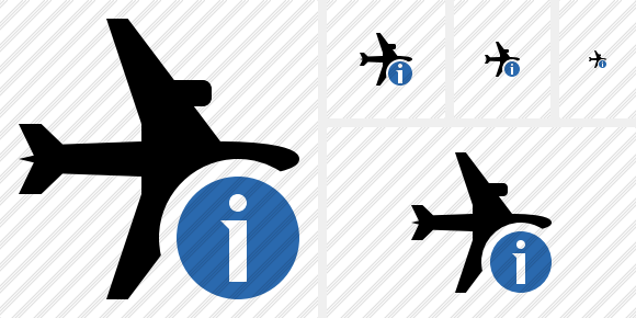 Icono Airplane Horizontal Information