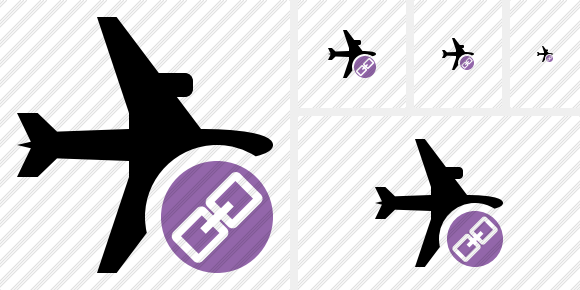Airplane Horizontal Link Icon Airplane Horizontal Link Icon