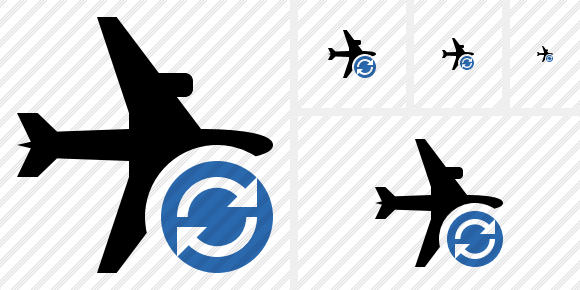 Airplane Horizontal Refresh Symbol