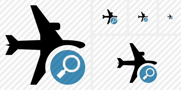 Airplane Horizontal Search Icon