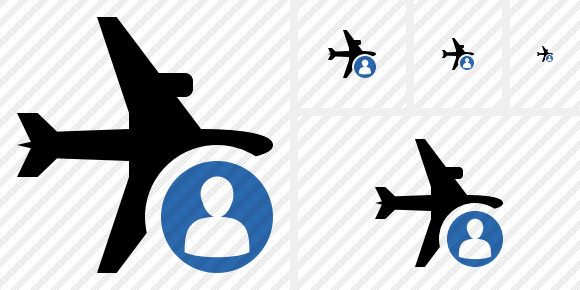 Airplane Horizontal User Icon Airplane Horizontal User Icon