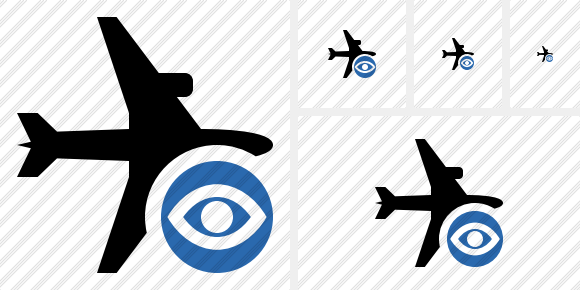 Airplane Horizontal View Icon Airplane Horizontal View Icon