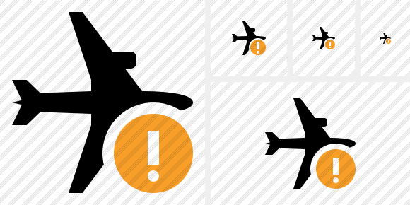 Airplane Horizontal Warning Icon Airplane Horizontal Warning Icon