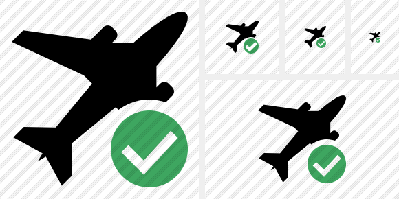 Airplane Ok Icon