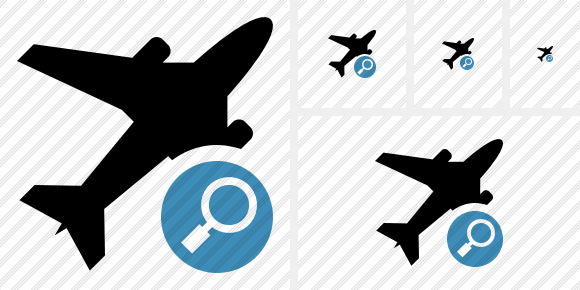 Airplane Search Icon