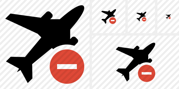 Airplane Stop Icon