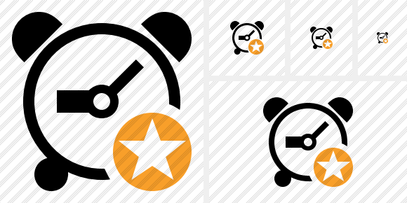 Alarm Clock Star Icon