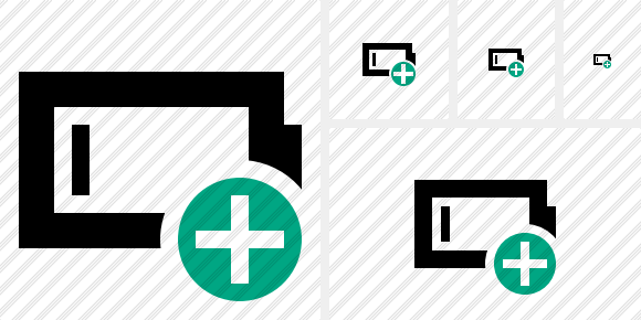 Battery Empty Add Symbol Battery Empty Add Symbol