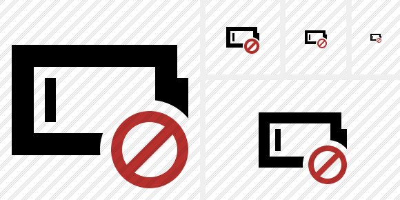 Battery Empty Block Symbol Battery Empty Block Symbol