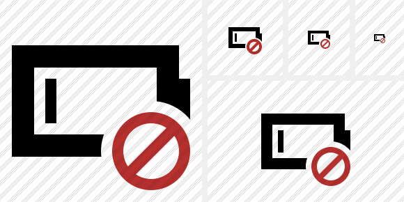 Icona Battery Empty Block