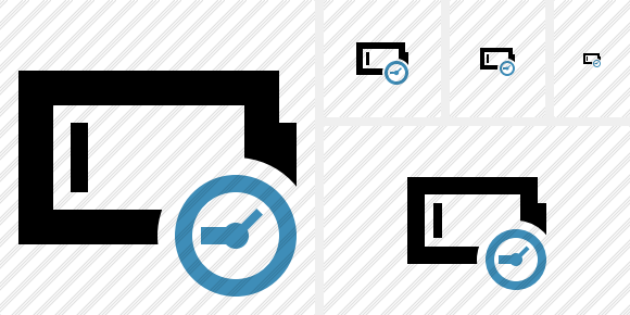 Battery Empty Clock Symbol Battery Empty Clock Symbol