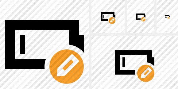 Battery Empty Edit Symbol Battery Empty Edit Symbol