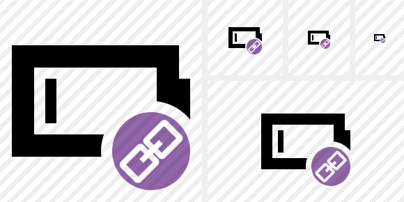 Battery Empty Link Symbol Battery Empty Link Symbol