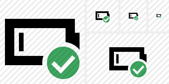 Battery Empty Ok Symbol Battery Empty Ok Symbol