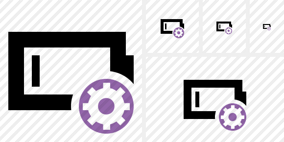 Battery Empty Settings Symbol Battery Empty Settings Symbol
