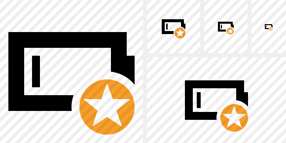 Battery Empty Star Symbol Battery Empty Star Symbol