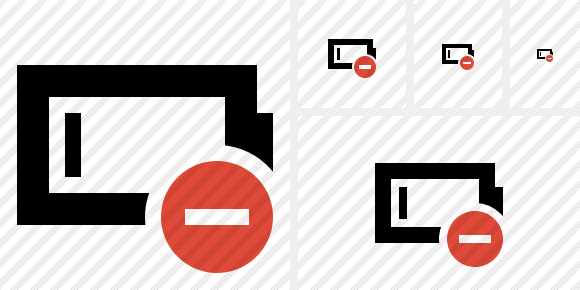 Battery Empty Stop Symbol Battery Empty Stop Symbol