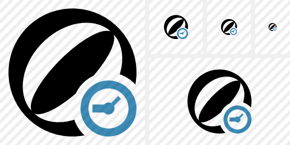 Beach Ball Clock Symbol Beach Ball Clock Symbol