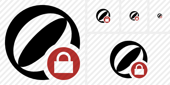Beach Ball Lock Symbol Beach Ball Lock Symbol