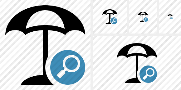 Beach Umbrella Search Symbol