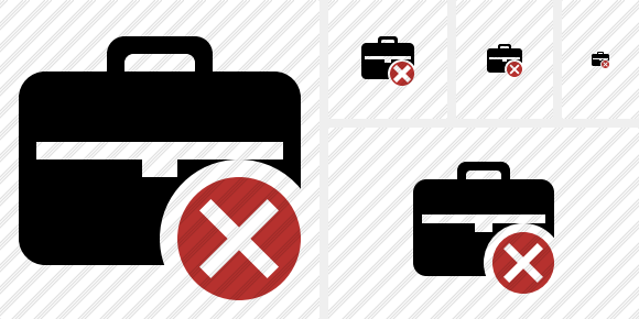 Icono Briefcase Cancel