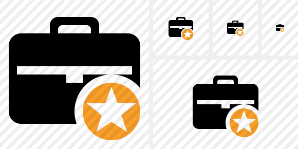 Briefcase Star Icon