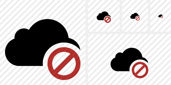 Cloud Block Icon Cloud Block Icon