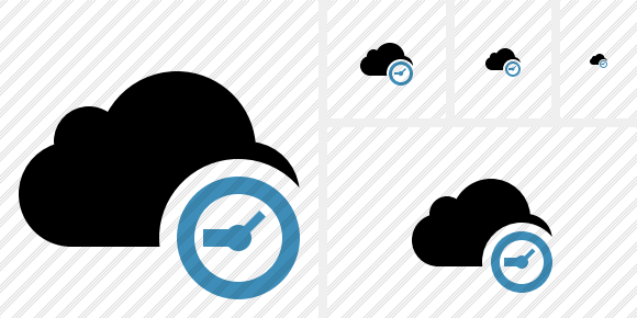 Cloud Clock Icon Cloud Clock Icon