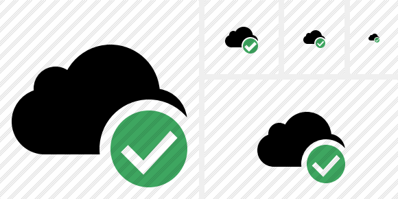Cloud Ok Icon Cloud Ok Icon