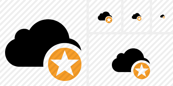 Cloud Star Icon Cloud Star Icon