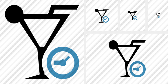 Cocktail Clock Symbol